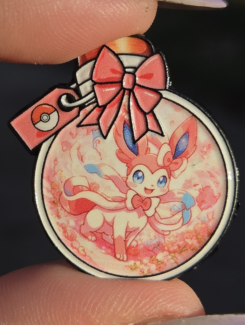 Pokemon Sylveon Enamel Charm in Pink and Blue